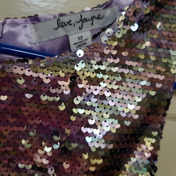 love, jayne 12 dress Sequins, Ruffles Rhinestone Multicolor New w/o Tag - Picture 6 of 6